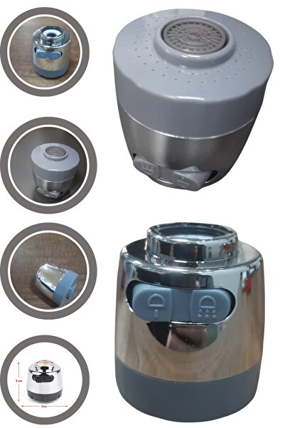 BULİTRA Su Armatürleri New 22mm Faucet Aerator Bubbler Sprayer Water Saving Tap Filter Two Modes Grey