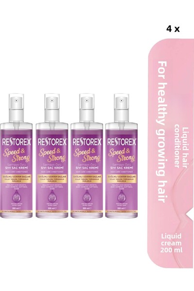 Restorex Speed Strong Shiny Care Liquid Conditioner 200 ml Ivy Extract Healthy Anti-Hair Loss 4 Pieces