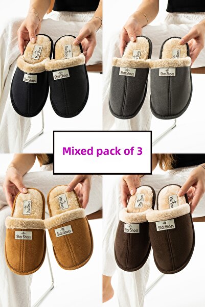 star shoes Παντόφλες Χειμερινού Σπίτι 3 τεμαχίων Χειμερινές Παντόφλες Παντόφλες Επισκεπτών