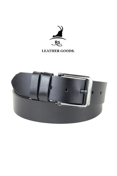 Rse Leather Goods جينز رجالي وحزام رياضي من الجلد الطبيعي بعرض 4.5 سم - جلد ا...