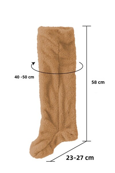 Mulberry Wellsoft Plush over Knee Home Socks Long Socks