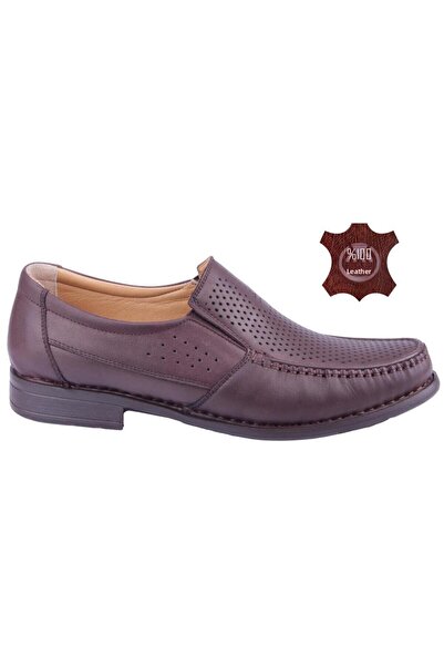 DETECTOR Genuine Leather Orthopedic Perforated Men's Casual Shoes Dtc0288-2