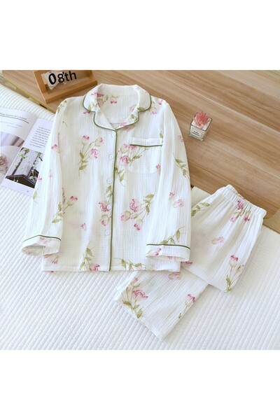 Global Organic Cotton Muslin Fabric Pajama Set