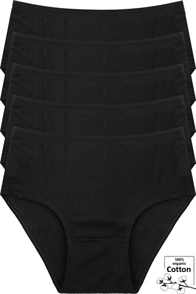 Humaone 100% Cotton 5-Piece High Waist Women's Panties Bt2-bd2