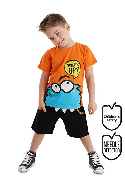 Denokids Whatsup Monster Boy T-shirt Shorts Set