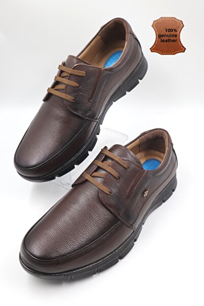 nazenintasarımlar Ανδρικά παπούτσια από γνήσιο δέρμα εξαιρετικά άνετα gel καφέ casual