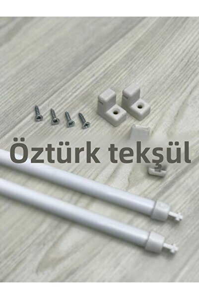 öztürk tekstil قضيب ستارة بريز أبيض (قضيب ستارة الفراشة) 30-50 سم