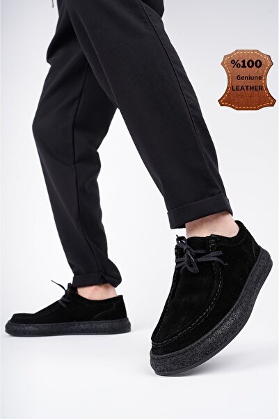 MUGGO Sanchez Classic Genuine Leather Daily Orthopedic Lace-Up Men's Casual Shoes