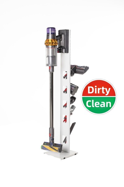 thorqtech Suport pentru aspirator vertical compatibil Bosch Culoare albă Comp...