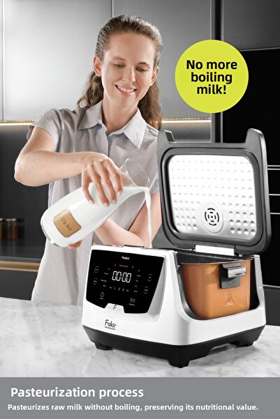 Fakir PaSteur Raw Milk Yogurt Making Machine - 6 FunctionS, 3 LiterS, Ceramic White&black