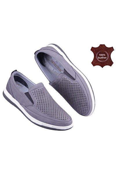 DETECTOR Genuine Leather Orthopedic Perforated Men's Casual Shoes 046