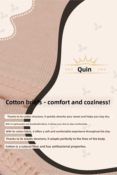 KUIN Magas derekú Bato - 10 nagy méretű, pamut fésült, lycra rugalmas bugyi (nagy méretű)