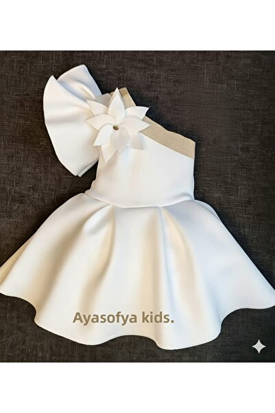 ayasofia kids Κοριτσίστικο λευκό φλοράλ φόρεμα