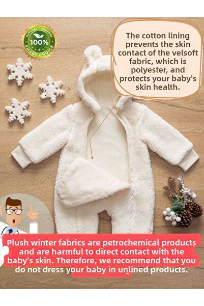 Sarebaby Fluffy Winter Sleeping Bag - 2 Tog, Oeko-tex Certified, 100% Cotton Lined