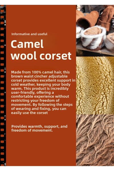 5.MEVSİM Zi̇ya Genuine Camel Wool Thermal Corset - Unisex