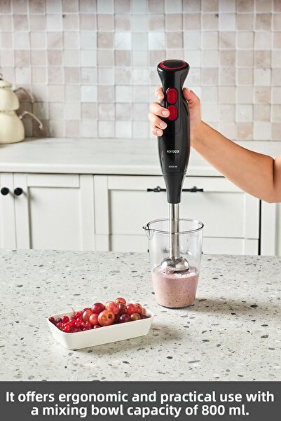 Karaca Pro Multimax 6 in 1 - Food Processor and Blender Set, Black