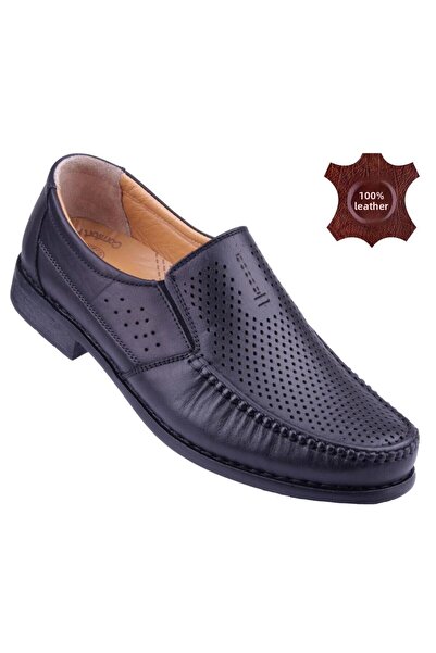 DETECTOR Genuine Leather Orthopedic Perforated Men's Casual Shoes Dtc0288-2