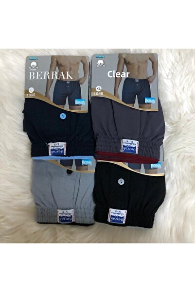 Berrak Men's Combed Cotton Buttoned Boxer Set of 3