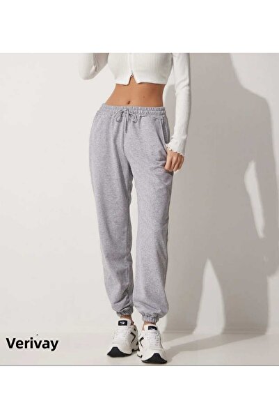 Verivay Jogger Sweatpants Λαστιχένιο πόδι Ψηλόμεσο Φούτερ VERI02