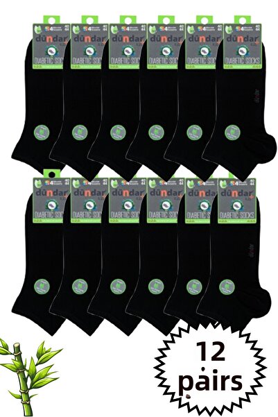Dündar Men's Bamboo Diabetic Booties 4 Seasons Pack of 12