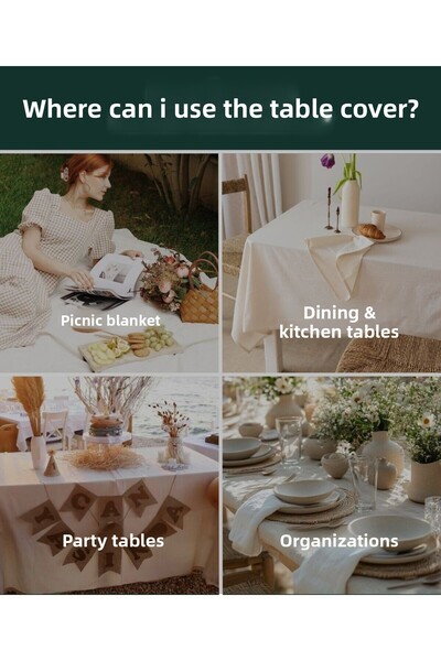 Wellstil Texture | Organic Raw Linen Tablecloth