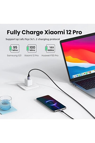 Ugreen UGREEN 3A Fast Charging Cable Suitable For iPad Samsung Xiaomi Poco Magnetic USB-C Charger Data C...