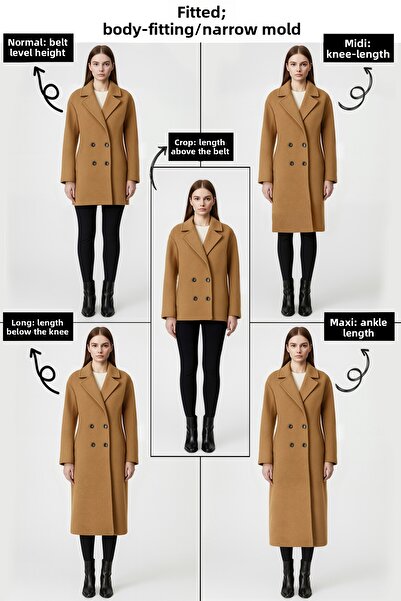 Trendyol Collection Belted Black Fitted Coat - Twoaw24Kb00022