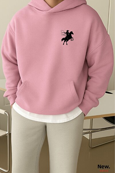 New Shine Running Horse Printed Sweatshirt