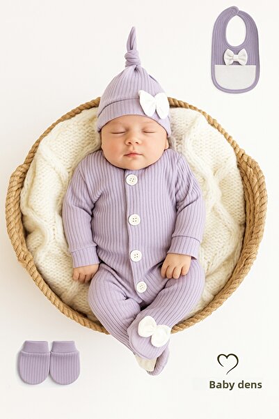 BABYDEN'S طقم ملابس أطفال حديثي الولادة مكون من 4 قطع من القطن بنسبة 100% من ...