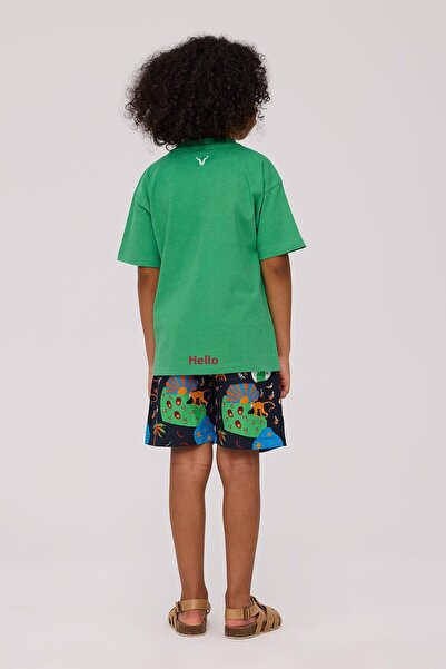 Nebbati Boy's Green Tshirt