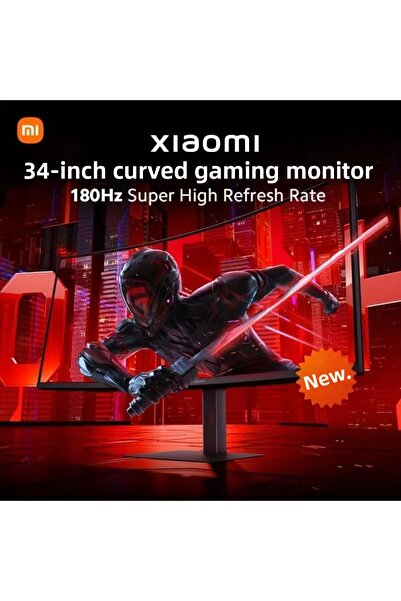 Xiaomi Display Monitor Curved For Gaming G34WQI WQHD 180Hz 34inch ELA5458UK - Black