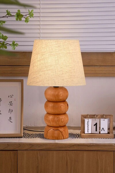 EvLight عاكس الضوء على اللوح الأمامي من قماش الكتان الأفرا - ساق خشبية