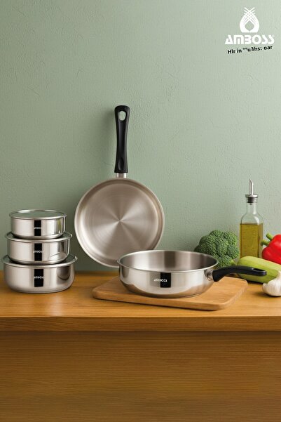 Amboss Elite 8-Piece Stainless Steel Storage Container & Pan Set