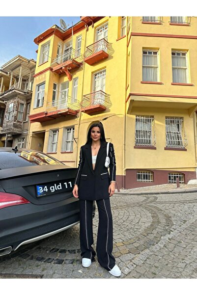 Bella Breeze Női csíkos blézer dzseki nadrágkosztüm