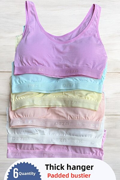 Dondeza 6-Piece Young Girl's Thick Strap Padded Training Bra