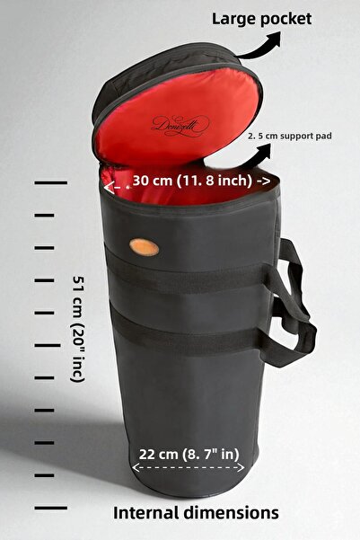 Donizetti Protecție ultra înaltă Gawharet Hand Fan Gigbag Porțelan de porumb Darbuka Husă de transport cu pernă