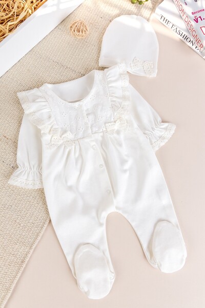 Babymod Lace Trimmed Cotton Baby Girl Romper