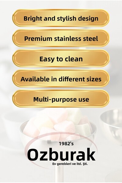 ÖZBURAK Steel Pedestal Turkish Delight Bowl Catering Presentation Bowl & Ice Cream Bowl