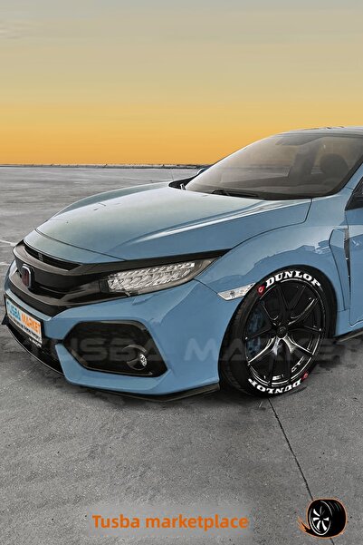 TUSBA MARKET ملصق حروف إطار السيارة Honda Civic Dunlop وملصق حروف إطارات السي...