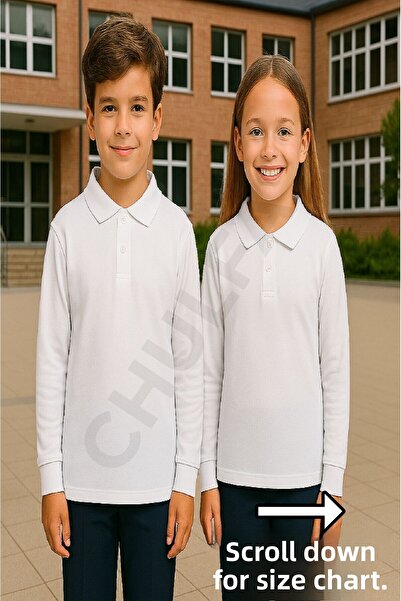 chulfa Long Sleeve School Uniform Sweet T-Shirt Unisex 1Pc