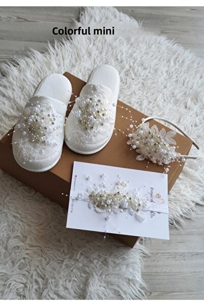 çiğdem kaya design Set de papuci și bentiță pentru mamă și bebeluș, cu design...