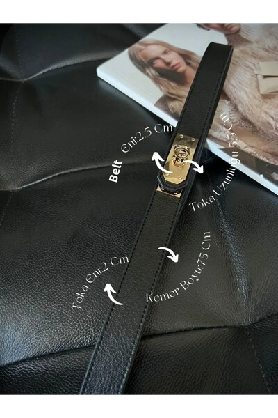 Fiori Curea de pantaloni cu cataramă de blocare elastică subțire pentru femei...