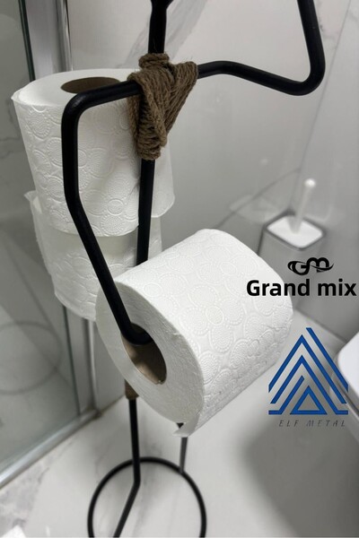 Generic Brand Decorative Toilet Paper Holder with Shelf and Human Figure, Spare Toilet Paper Holder, Bathroom Organizer