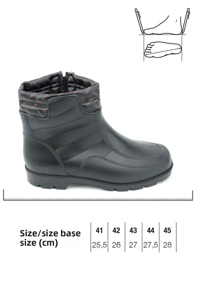 GEZER Χειμερινές ανδρικές μπότες χιονιού με ζεστή επένδυση με φερμουάρ