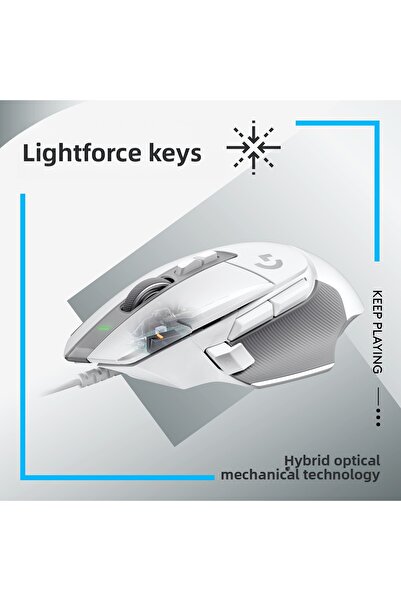 logitech High Performance g G502 X Wired Gaming Mouse - Hero 25K Sensor, White