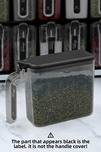 Kitchen Life Set de 12 borcane de condimente cu capac autoadeziv cu lingură și suport Set de borcane de condimente cu mâner și etichetă