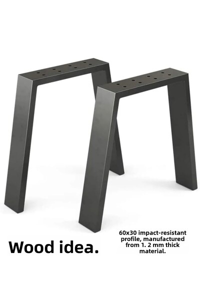 wood idea طاولة معدنية - طاولة طعام - أرجل مكتب العمل 2 قطعة أرجل 72 سم أرجل ...