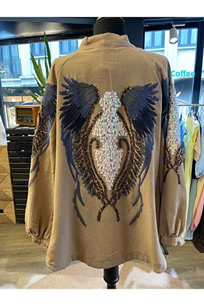 Dadali Women's Embroidered Stone Cotton Seasonal Kimono