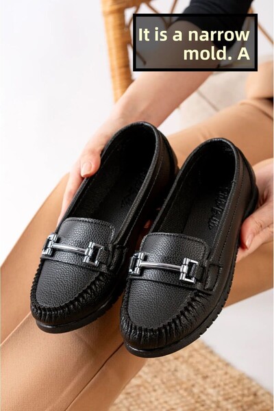 Slipcat Dámské baleríny s lehkou pohodlnou podrážkou ortopedické kožené mateřské boty