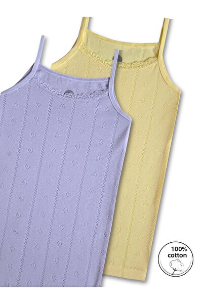 GizaKids 100% Cotton Girls' Undershirt Undershirt Underwear Set of 6